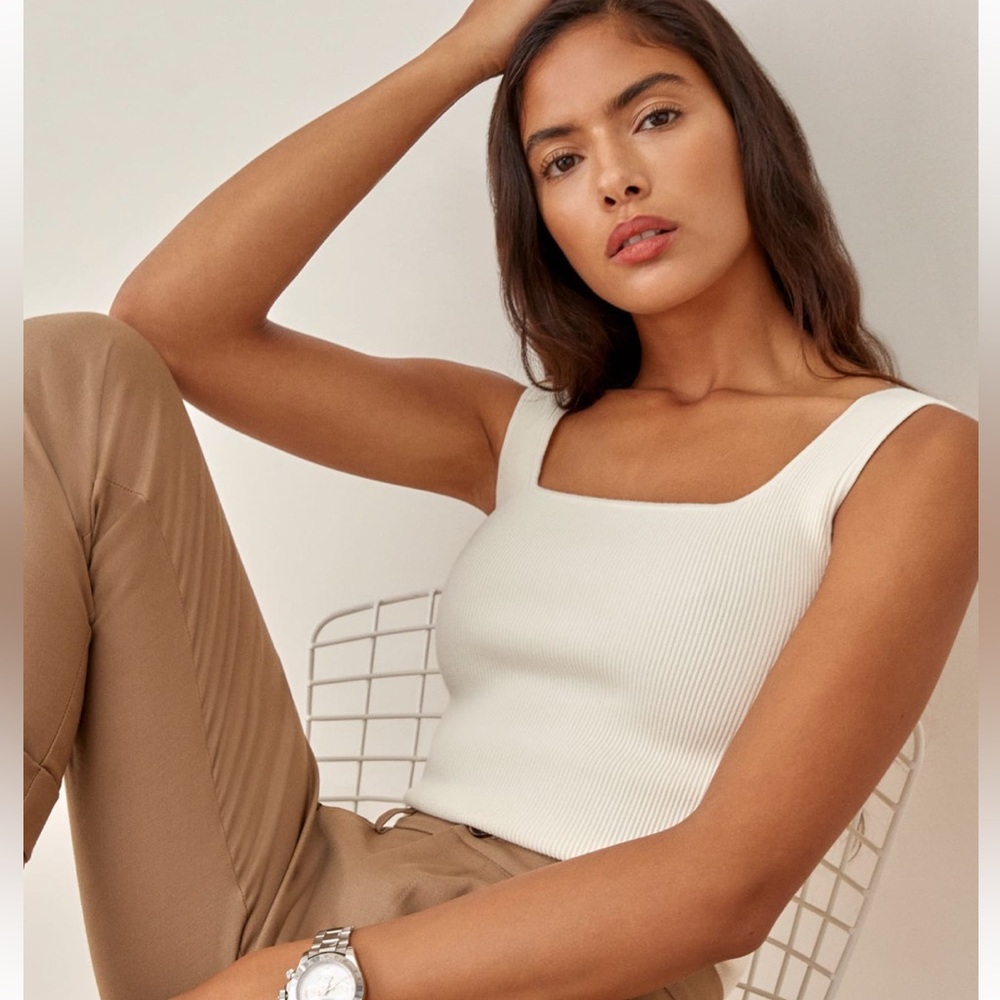 Reformation Julia Ribbed Sweater Tank